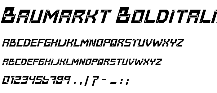 Baumarkt BoldItalic font